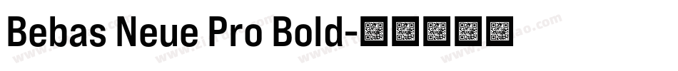Bebas Neue Pro Bold字体转换
